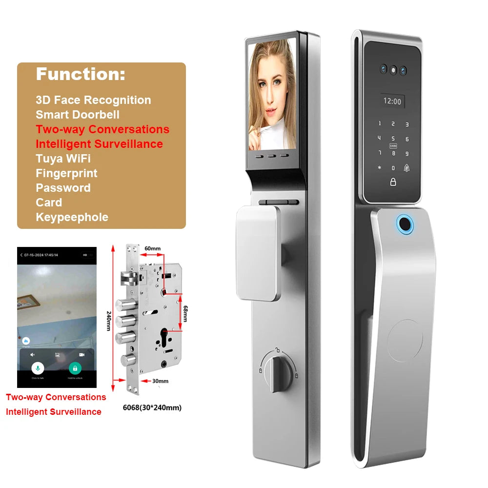 Smart Door Lock Palm Vein 3D Face Recognition