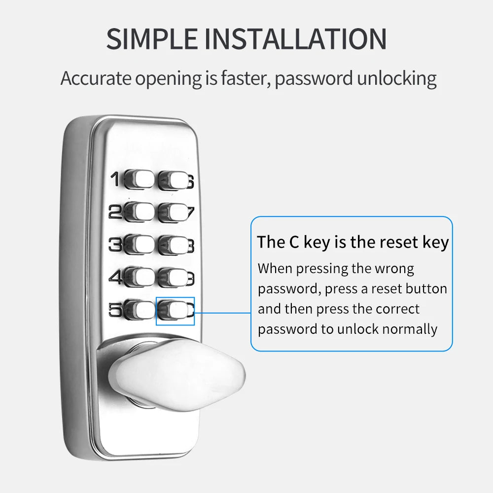 Mechanical Combination Lock Anti Theft 11 Code Lock