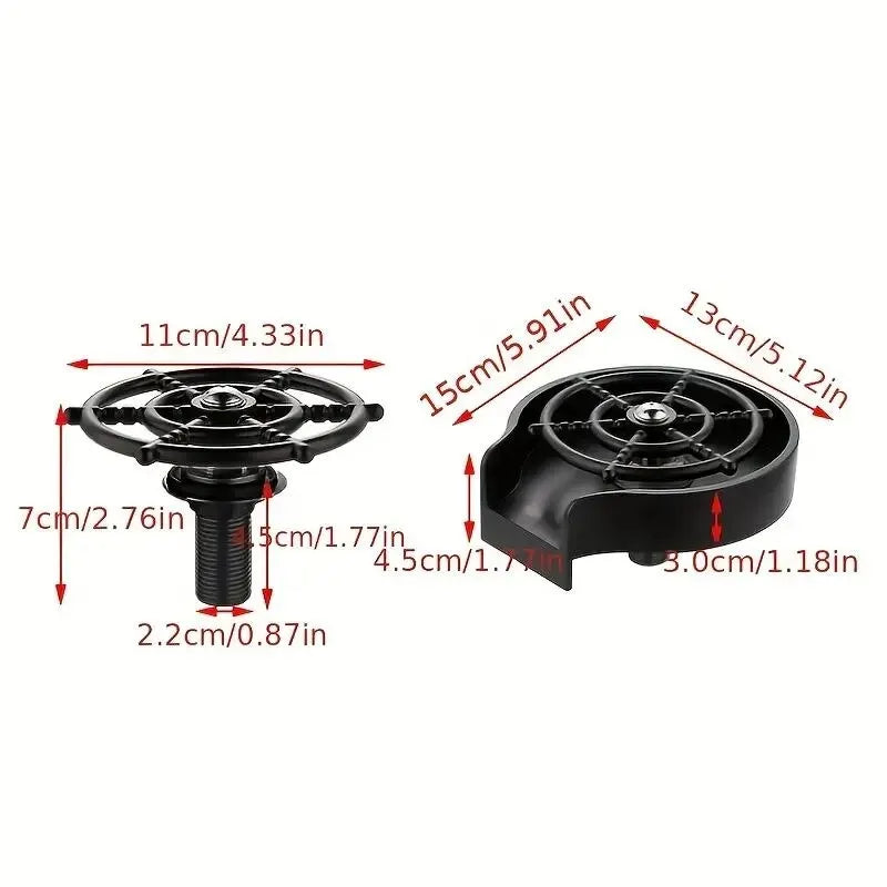 1pc Plastic Automatic Cup Washer High Pressure Glass Cleaner