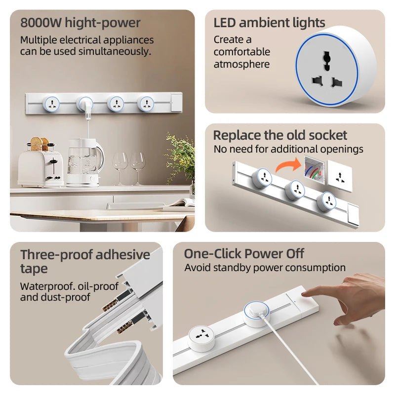 Universal Power Strip with USB Ports
