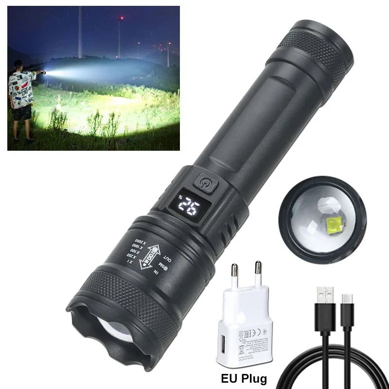 Tactical LED Flashlight – 2000LM Zoomable