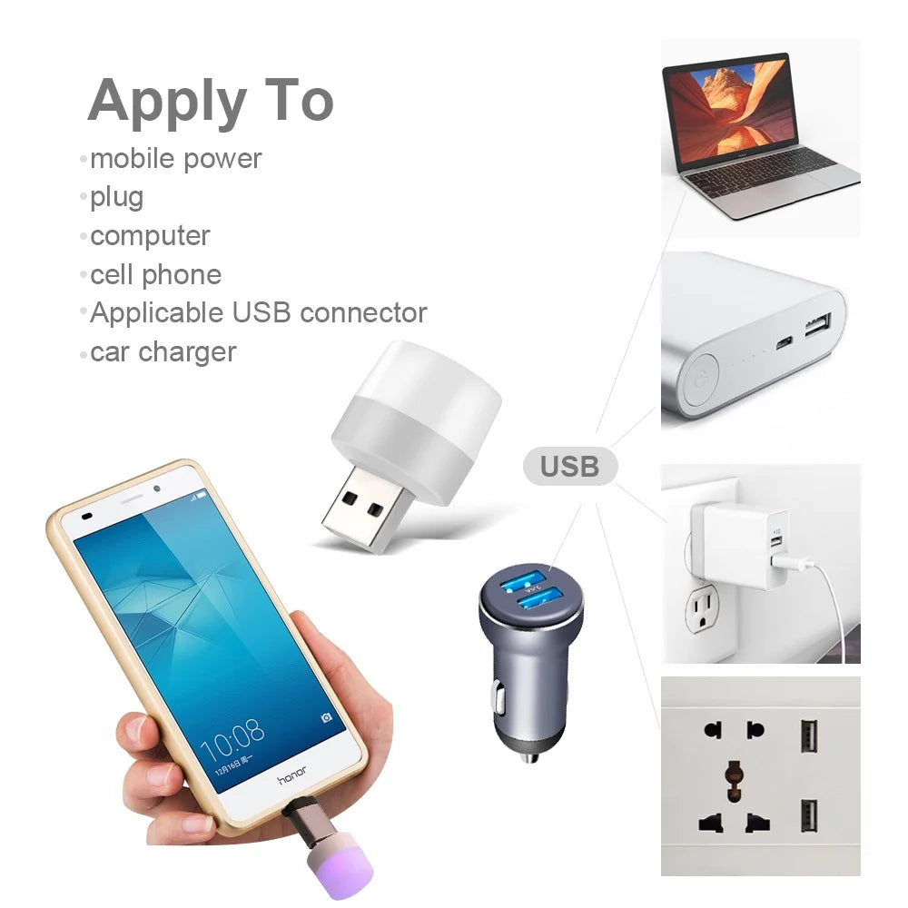 USB Night Light – Warm Glow Bedside Lamp