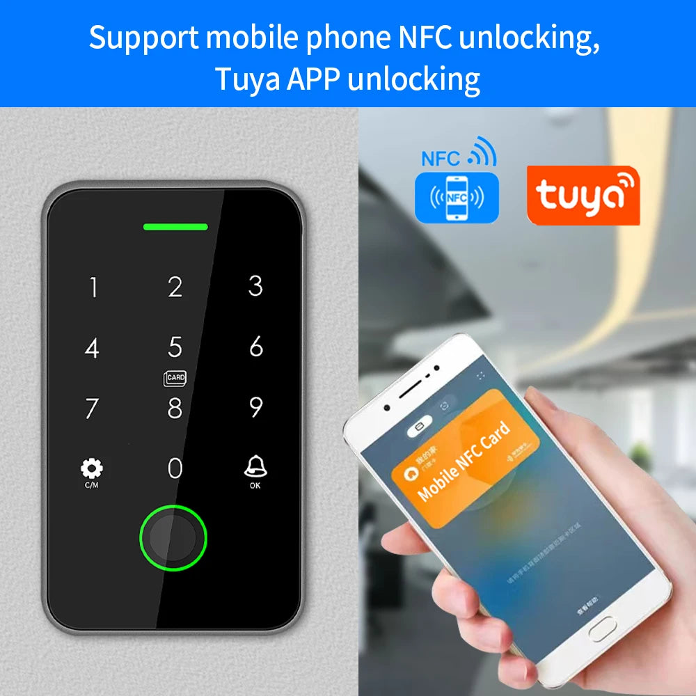 Tuya Outdoor Fingerprint Access Control Keypad