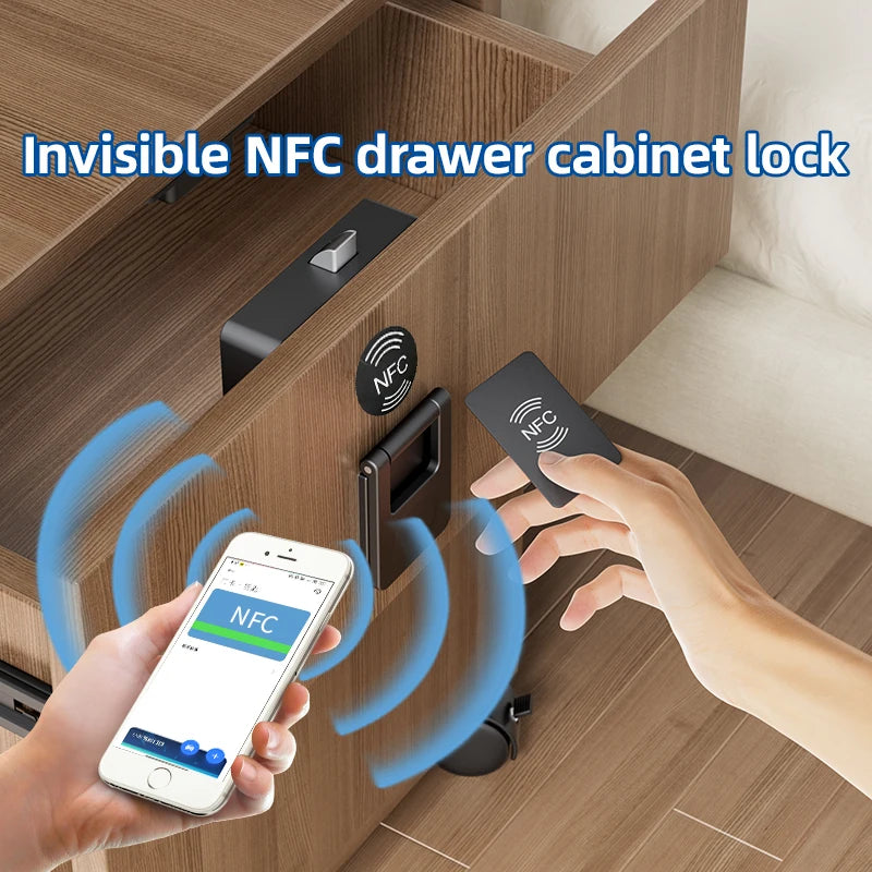 Smart Wood Door Lock Invisible Electronic Lock