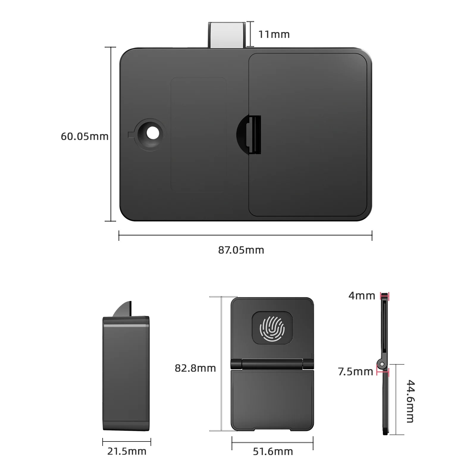 Smart Wood Door Lock Invisible Electronic Lock