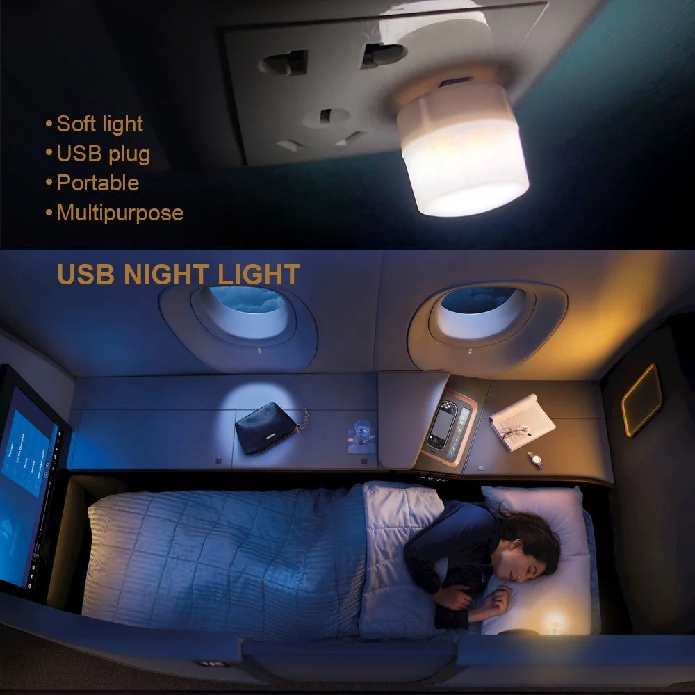 USB Night Light – Warm Glow Bedside Lamp