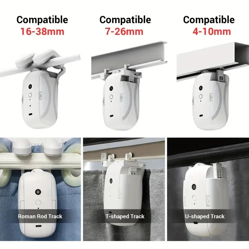 Smart Automatic Curtain Opener, Remote Control With App