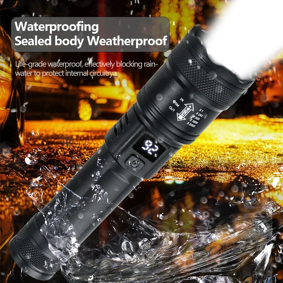 Tactical LED Flashlight – 2000LM Zoomable