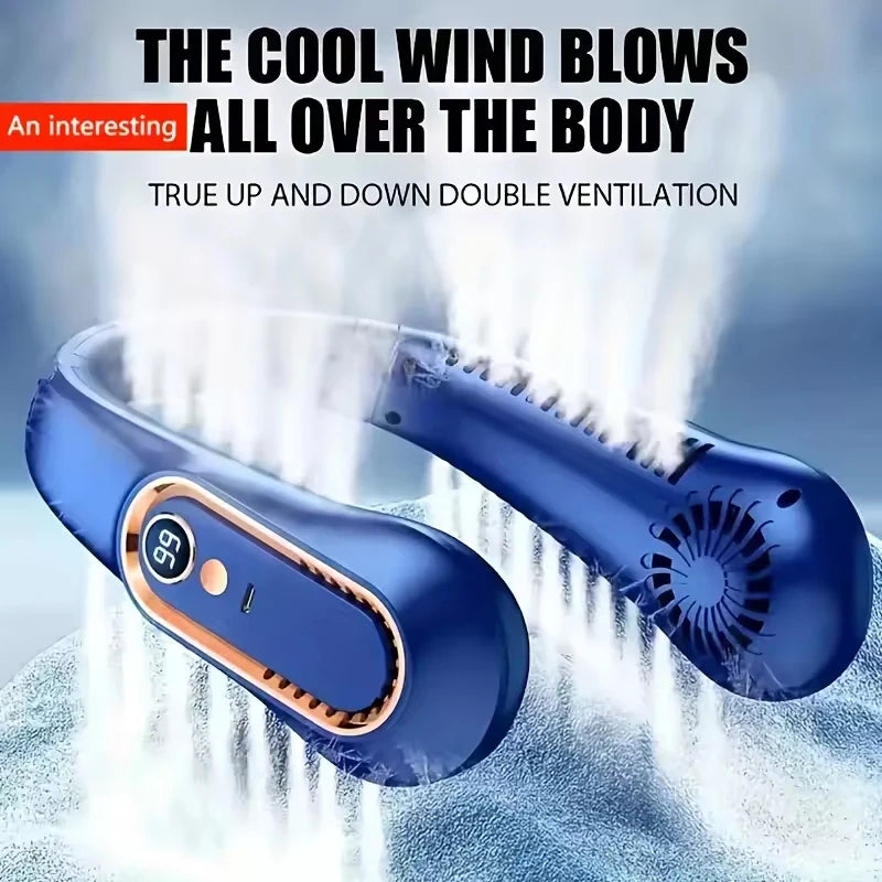 Portable Bladeless Neck Fan – USB Rechargeable