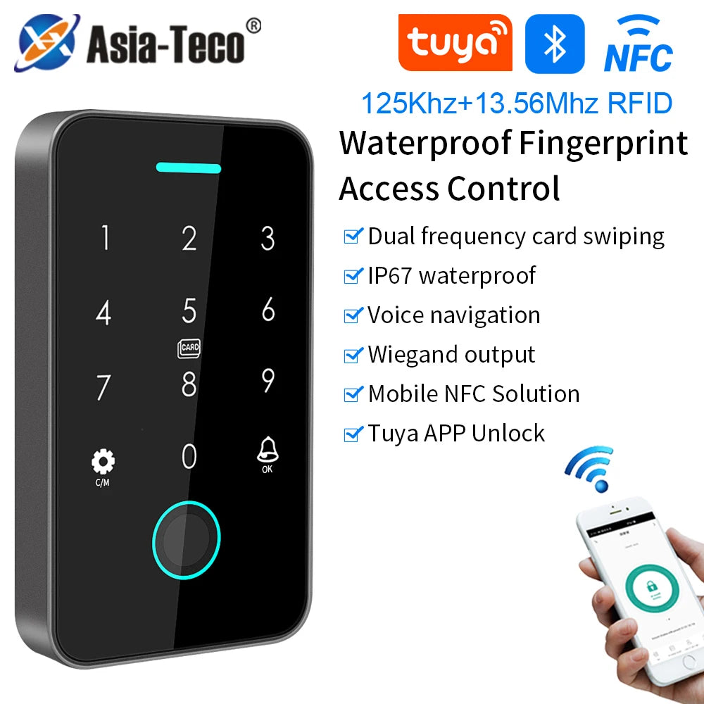 Tuya Outdoor Fingerprint Access Control Keypad
