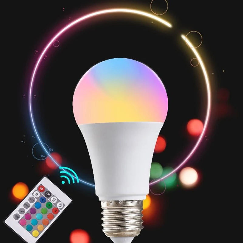LED RGB Light  E27  Remote Control