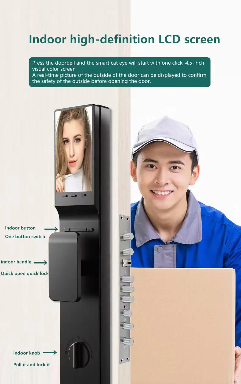 Smart Door Lock Palm Vein 3D Face Recognition