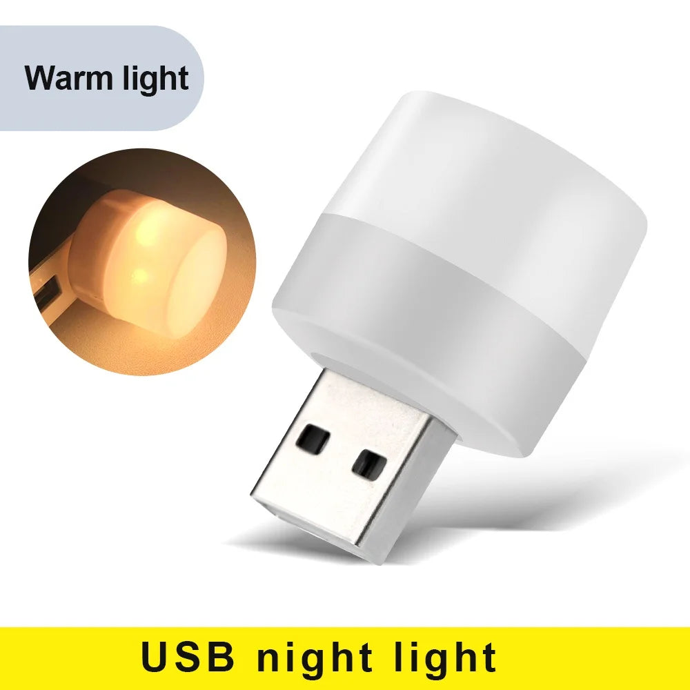 USB Night Light – Warm Glow Bedside Lamp