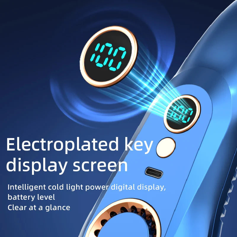 Portable Bladeless Neck Fan – USB Rechargeable