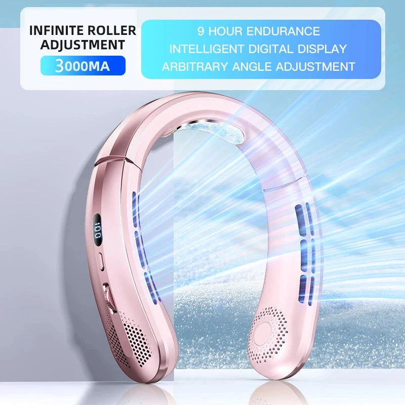 Portable Bladeless Neck Fan – USB Rechargeable