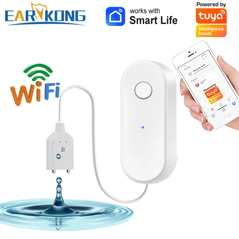 WiFi Smart Water Leak Sensor Liquid Leakage Alarm