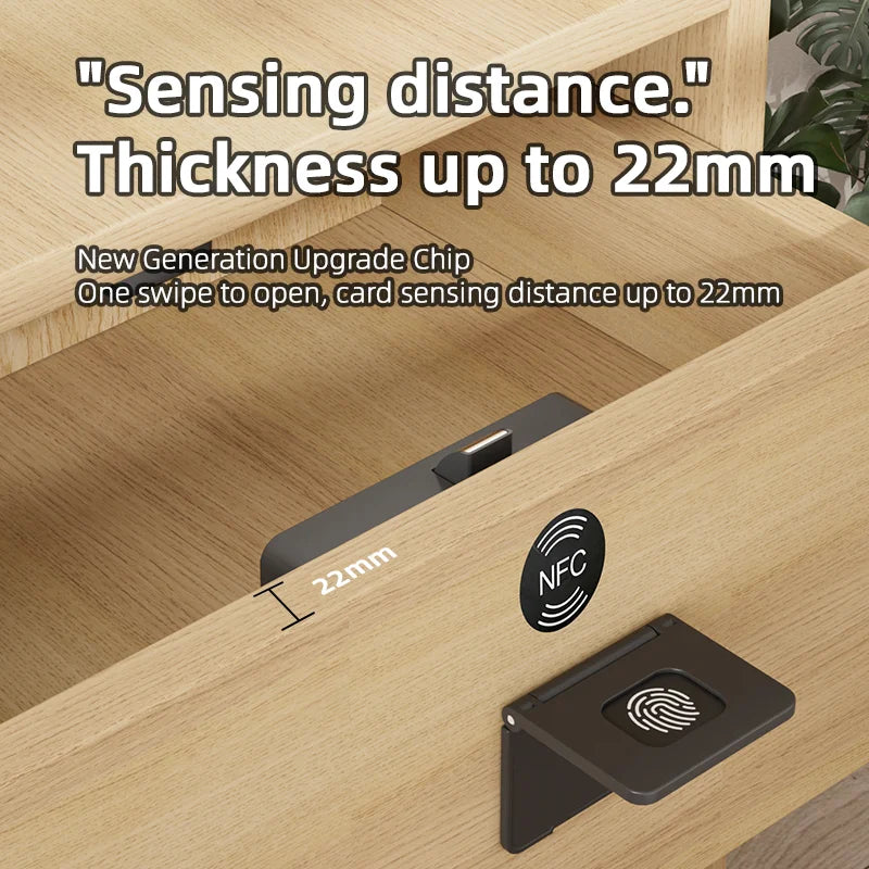 Smart Wood Door Lock Invisible Electronic Lock