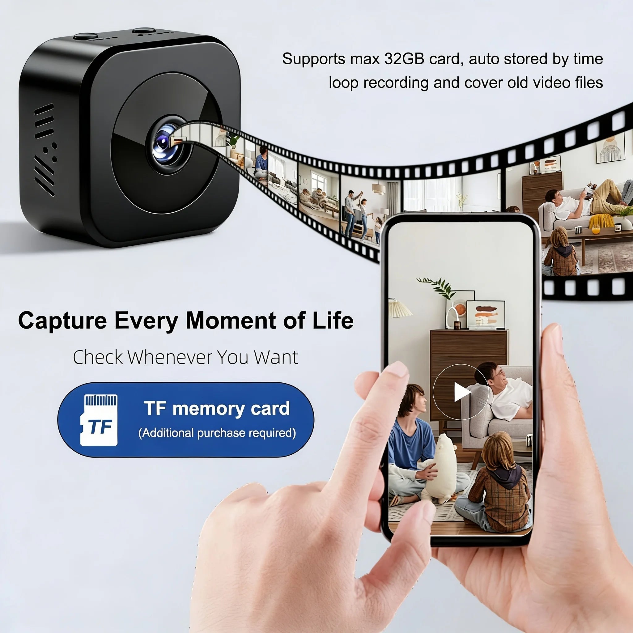 Mini WiFi Security Camera – Indoor Nanny Cam
